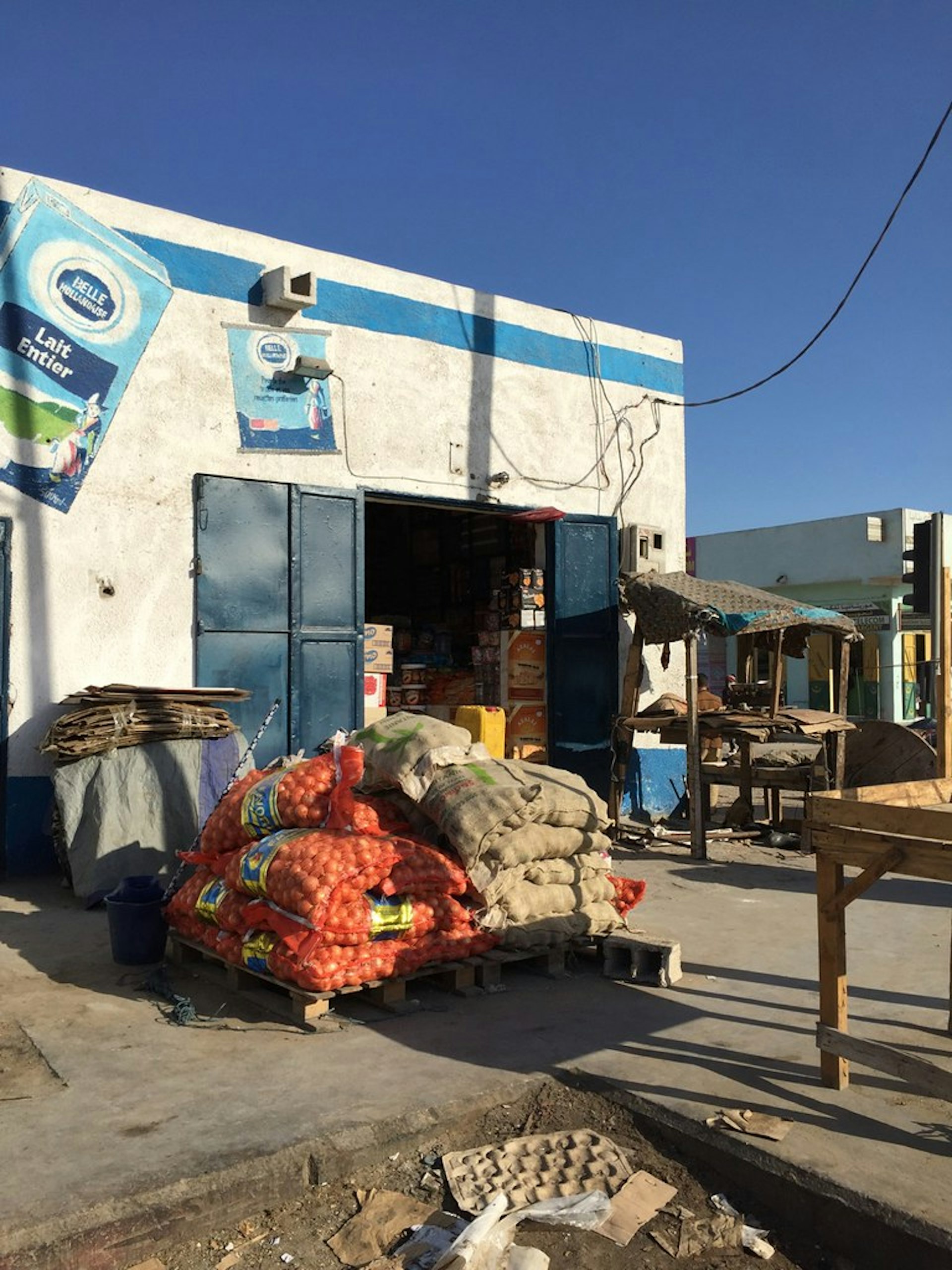 Picking up supplies in Nouadhibou